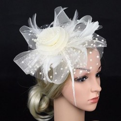 Tulle Flower and Feathers Fascinator