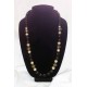 Black, silver & bronze-tone necklace