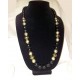 Black, silver & bronze-tone necklace