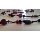 Long Mixed Cranberry Bead Fashion Necklace