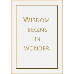 Wisdom Begins in Wonder