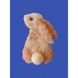 Beaded Bunny Pin