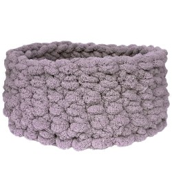 Chenille Chunky Pet Bed - in Winter Grape