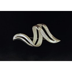 Silver Wave Brooch