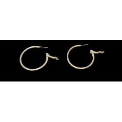1-1'4" Serpetine Hoop Earrinngs