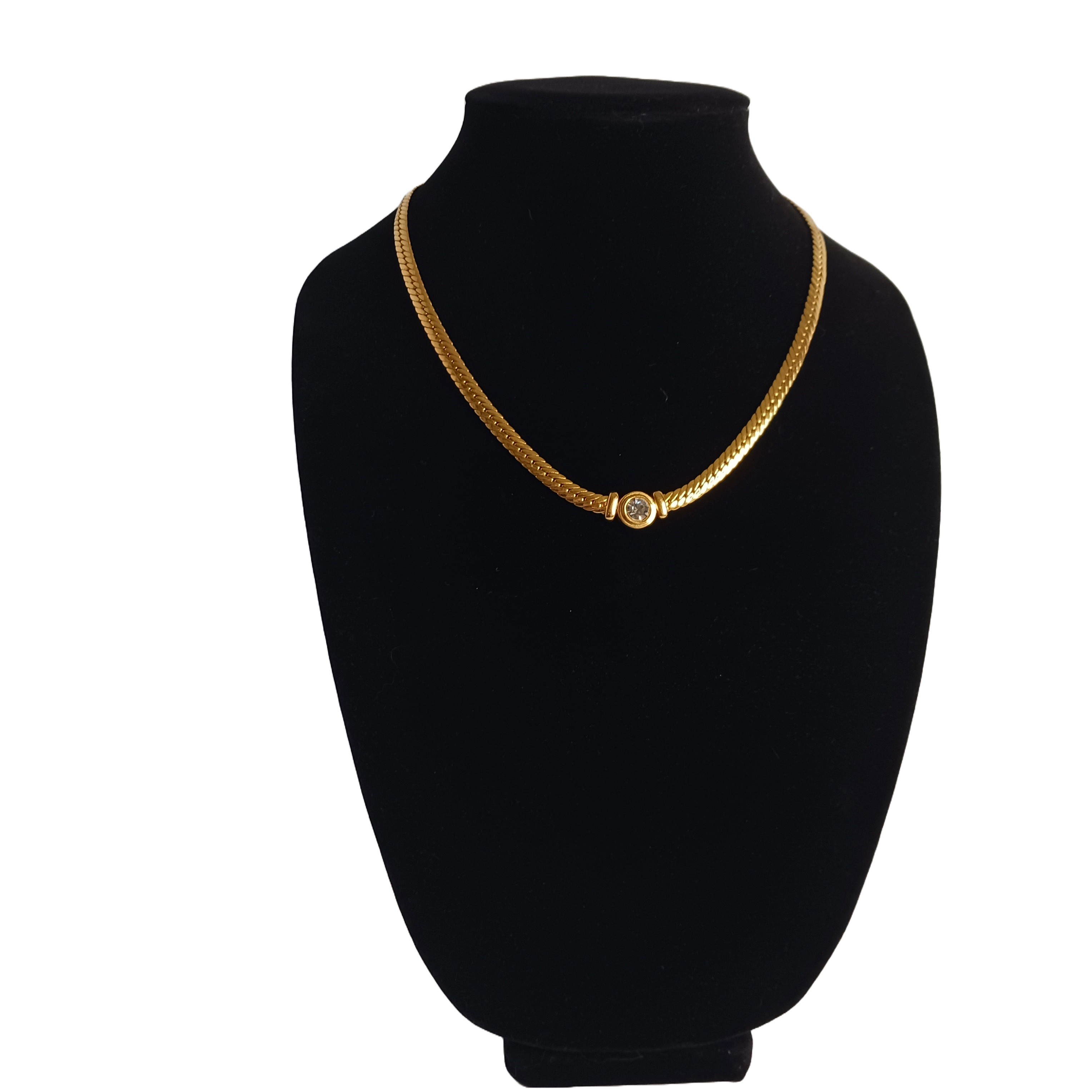 JNY Diamond Pot Herringbone Necklace