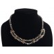 Faceted Black Crystal Bead Necklace