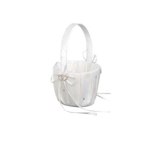 Double Heart Flower Girl Basket